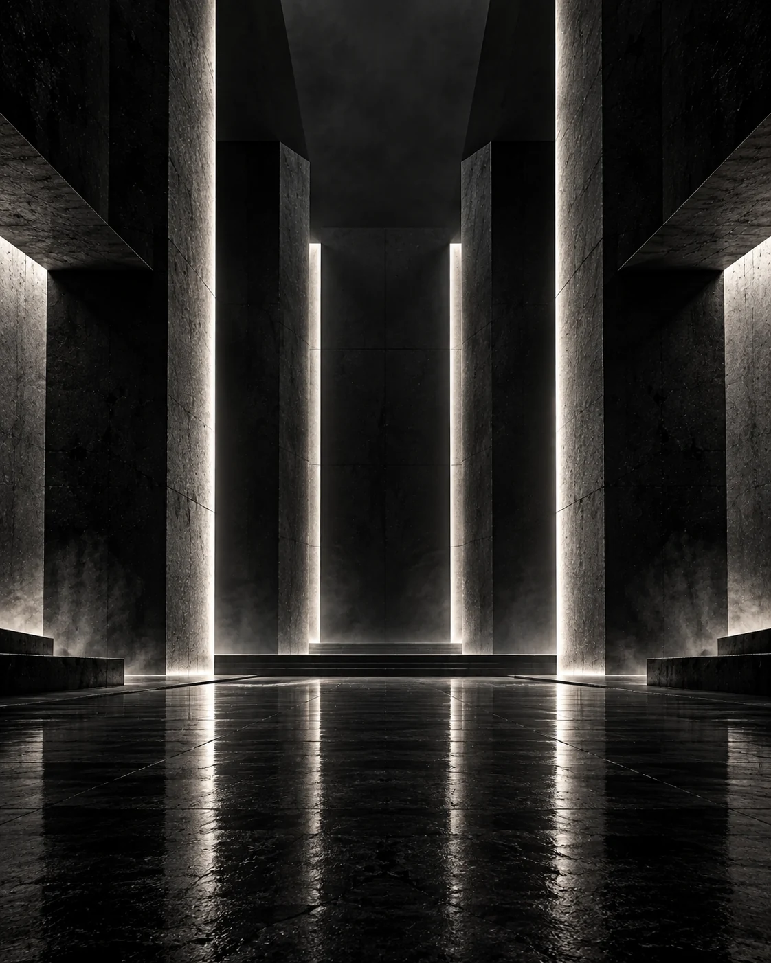 FORMKREIS booking visual with illuminated columns